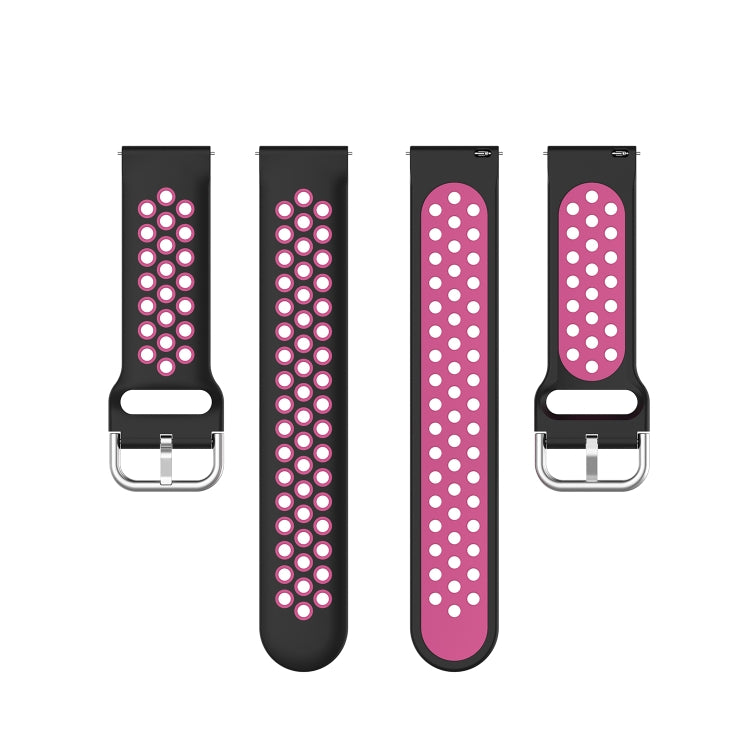 For Honor Watch GS 3i 22mm Sports Two-tone Silicone Watch Band(Black+Rose Red) -  by PMC TechLife | Online Shopping South Africa | PMC TechLife