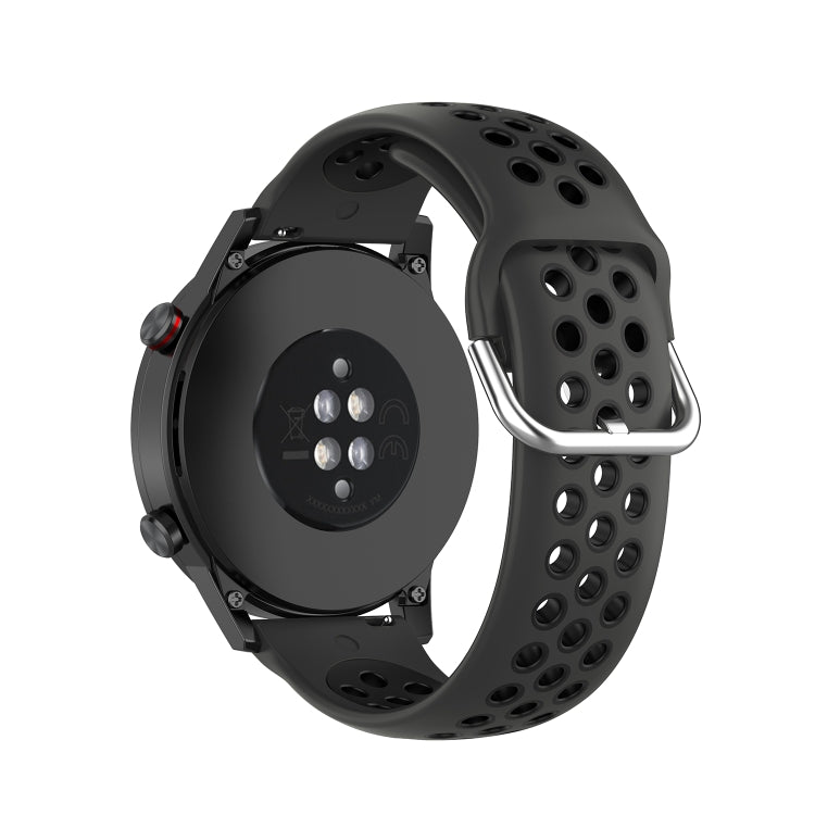 For Honor Watch GS 3i 22mm Sports Two-tone Silicone Watch Band(Black) -  by PMC TechLife | Online Shopping South Africa | PMC TechLife