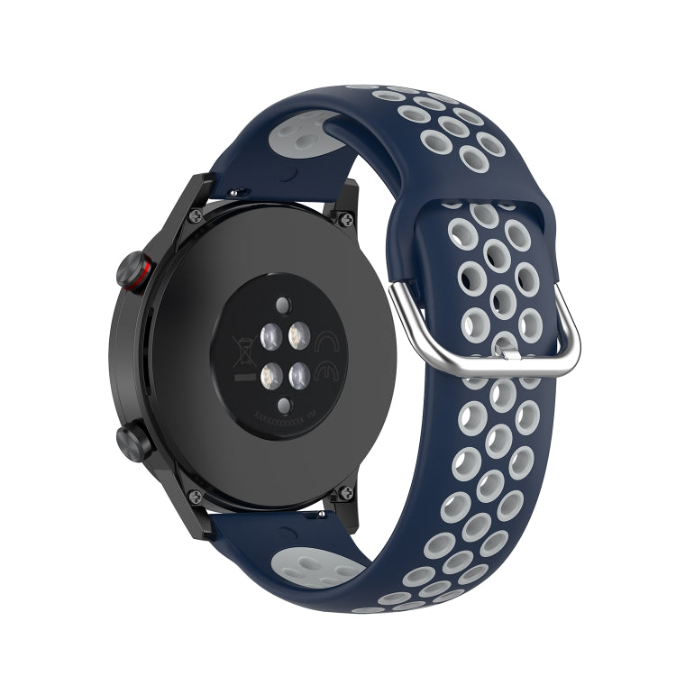 For Honor Watch GS 3i 22mm Sports Two-tone Silicone Watch Band(Midnight Blue Grey) - Smart Wear by PMC TechLife | Online Shopping South Africa | PMC TechLife