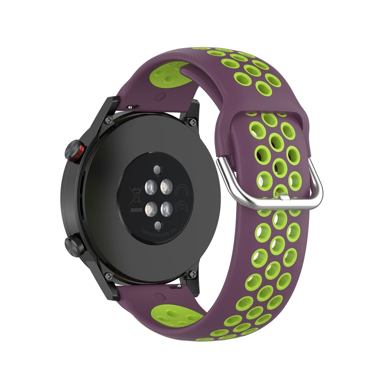 For Honor Watch GS 3i 22mm Sports Two-tone Silicone Watch Band(Purple Lime) -  by PMC TechLife | Online Shopping South Africa | PMC TechLife