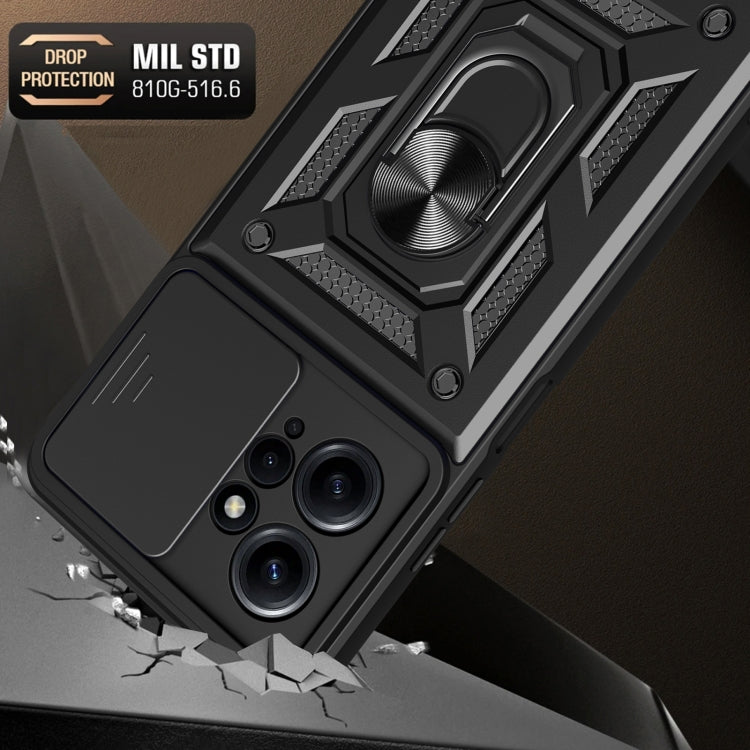 For Xiaomi Redmi Note 12 4G Global Sliding Camera Cover Design Phone Case(Dark Green) - free shipping - PMC TechLife - Order now!