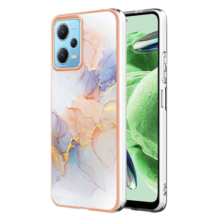 Electroplating IMD TPU Phone Case For Xiaomi Redmi Note 12 5G Global/Note 12 5G China/Poco X5 5G(White Marble) - free shipping - PMC TechLife - Order now!