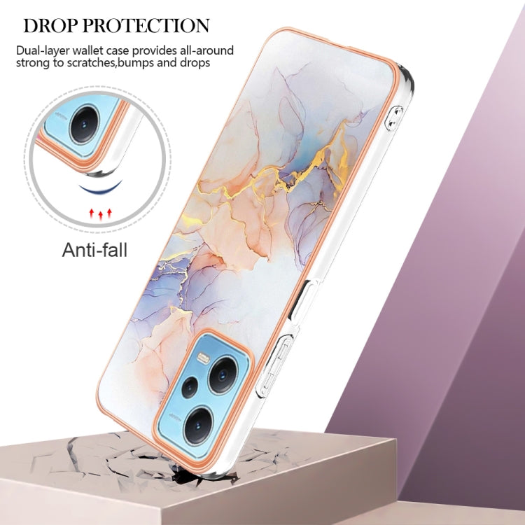 Electroplating IMD TPU Phone Case For Xiaomi Redmi Note 12 5G Global/Note 12 5G China/Poco X5 5G(White Marble) - free shipping - PMC TechLife - Order now!