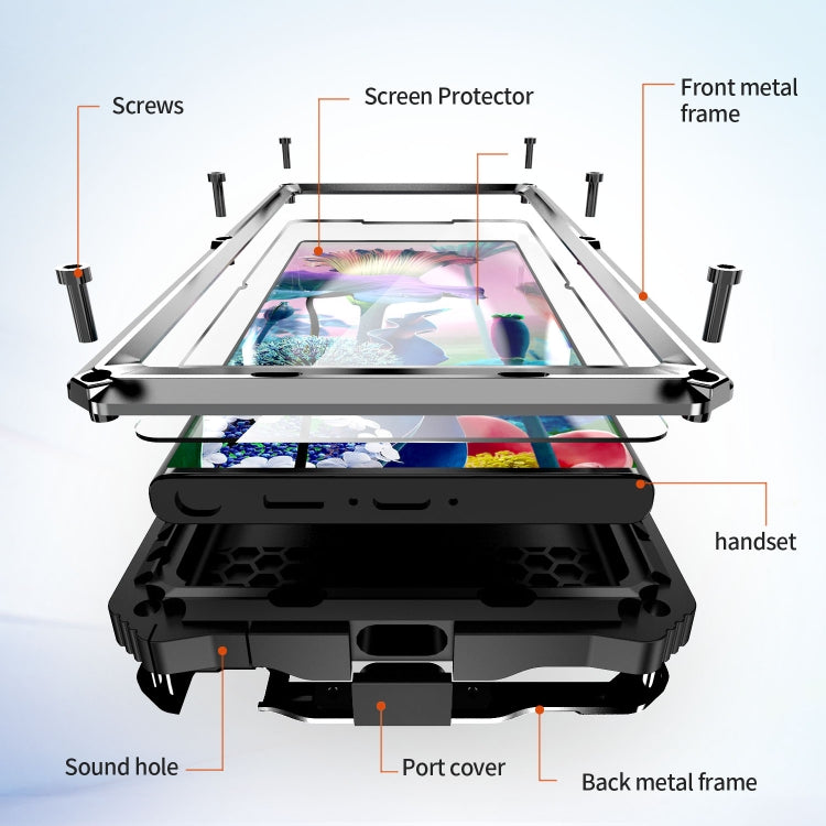 For Samsung Galaxy S23 Ultra 5G R-JUST RJ-56 3rd Gen Life Waterproof Dustproof Shockproof Phone Case(Silver) - Galaxy S23 Ultra 5G Cases by R-JUST | Online Shopping South Africa | PMC TechLife | Buy Now Pay Later Mobicred