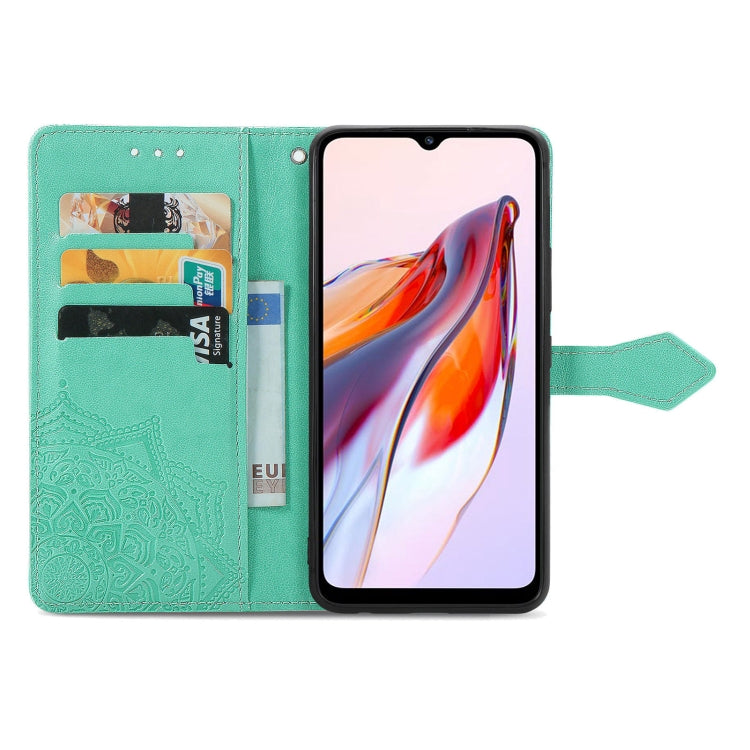 For Xiaomi Redmi 12C Mandala Flower Embossed Leather Phone Case(Green) - free shipping - PMC TechLife - Order now!