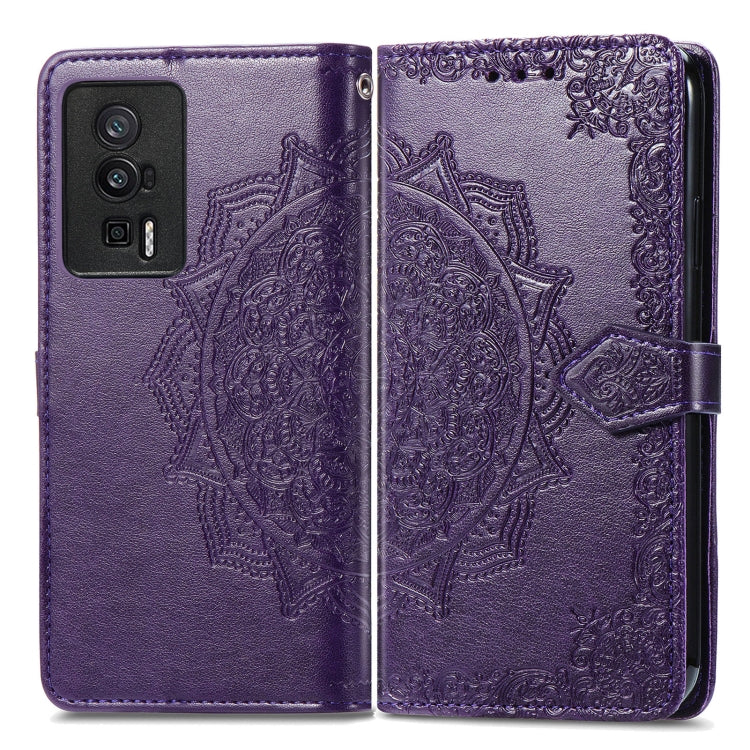 For Xiaomi Redmi K60 Pro Mandala Flower Embossed Leather Phone Case(Purple) - free shipping - PMC TechLife - Order now!
