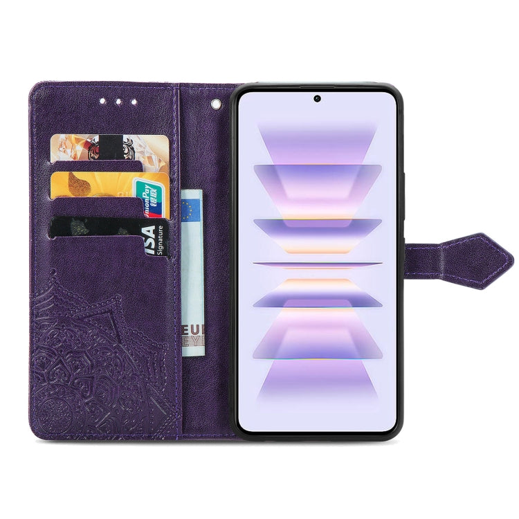 For Xiaomi Redmi K60 Pro Mandala Flower Embossed Leather Phone Case(Purple) - free shipping - PMC TechLife - Order now!