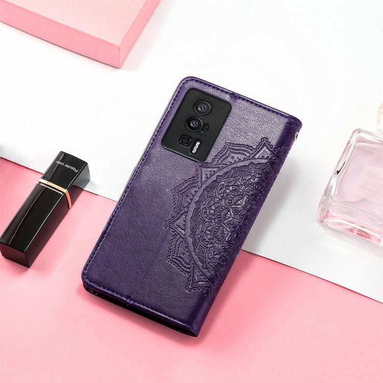 For Xiaomi Redmi K60 Pro Mandala Flower Embossed Leather Phone Case(Purple) - free shipping - PMC TechLife - Order now!