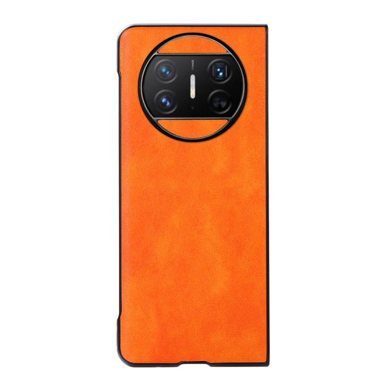 For Huawei Mate X3 Two-color Litchi Texture PU Phone Case(Orange) - free shipping - PMC TechLife - Order now!