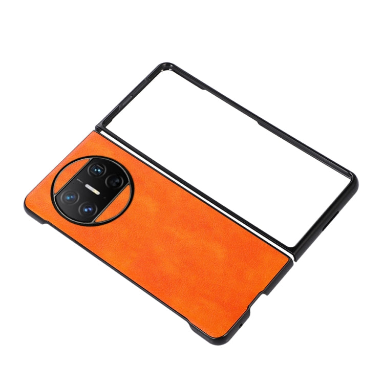 For Huawei Mate X3 Two-color Litchi Texture PU Phone Case(Orange) - free shipping - PMC TechLife - Order now!