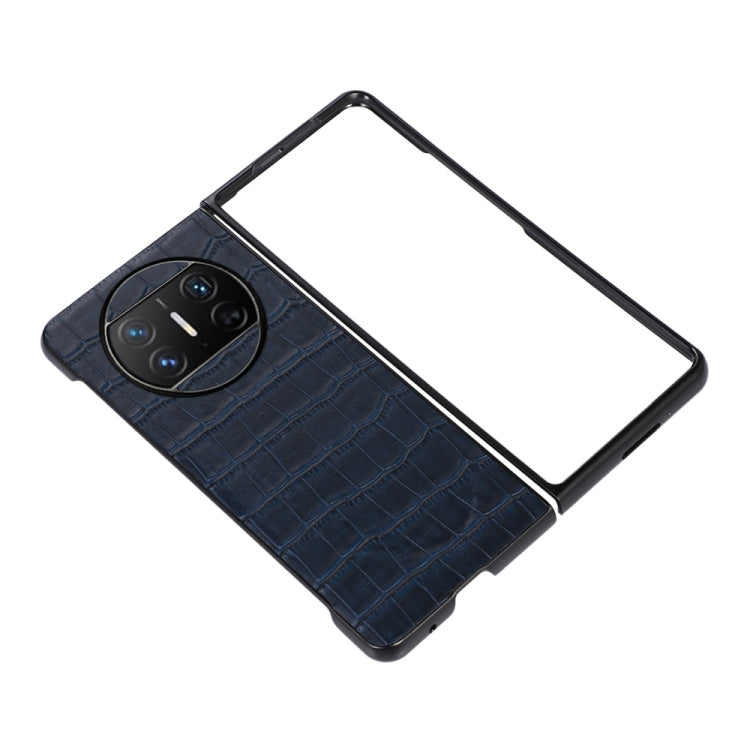 For Huawei Mate X3 Crocodile Texture Genuine Leather Phone Case(Blue) - free shipping - PMC TechLife - Order now!