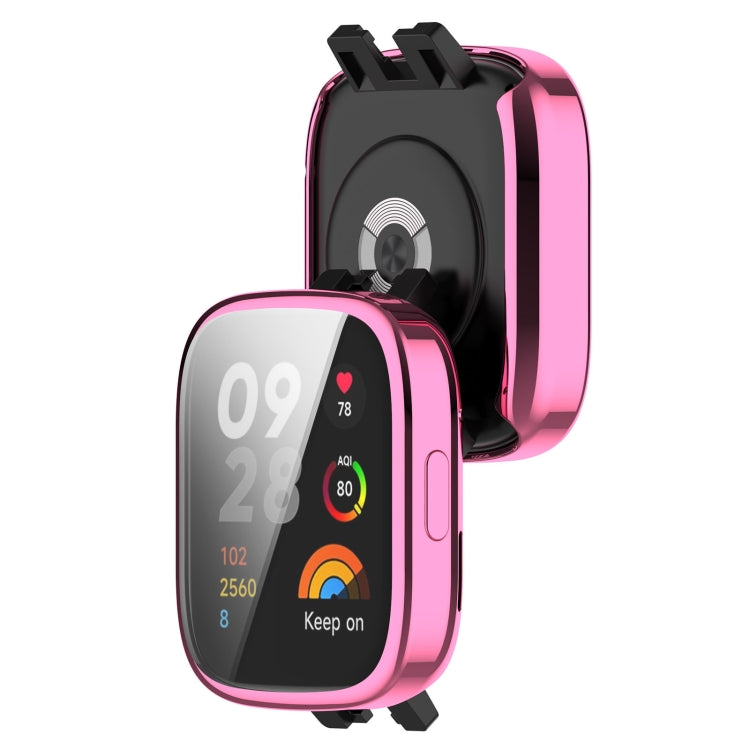 For Redmi Watch 3 Full Coverage TPU Electroplating Watch Protective Case(Pink) - Smart Wear by PMC TechLife | Online Shopping South Africa | PMC TechLife