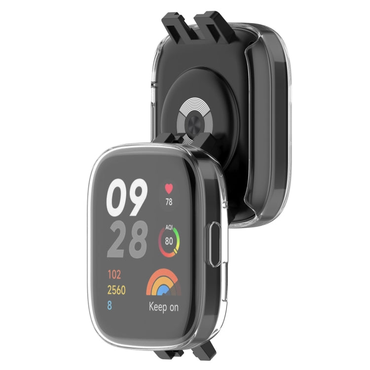 For Redmi Watch 3 Full Coverage TPU Electroplating Watch Protective Case(Transparent) - Smart Wear by PMC TechLife | Online Shopping South Africa | PMC TechLife
