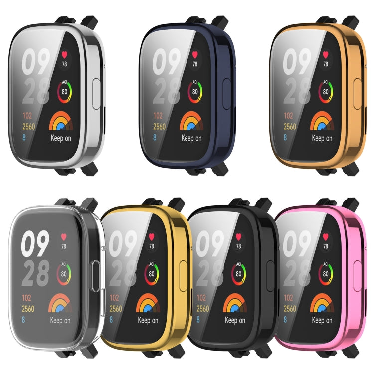 For Redmi Watch 3 Full Coverage TPU Electroplating Watch Protective Case(Black) - Smart Wear by PMC TechLife | Online Shopping South Africa | PMC TechLife