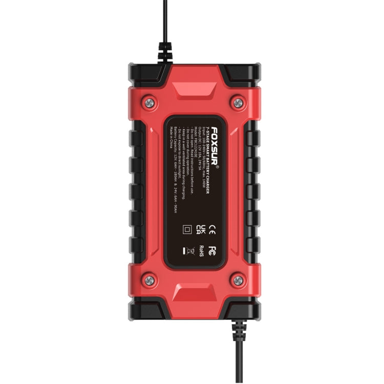 FOXSUR 12V / 24V / 10A Car / Motorcycle Battery Smart Repair Lead-acid Battery Charger, Plug Type:EU Plug - free shipping - PMC TechLife - Order now!