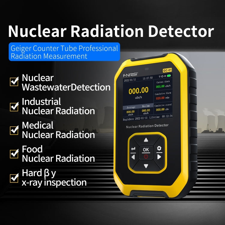 Fnirsi GC01 Home Lndustrial Marble Radioactive X / Y Ray Nuclear Radiation Detector Geiger Counter(Yellow) - free shipping - PMC TechLife - Order now!
