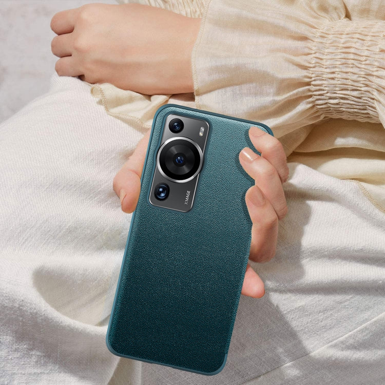 For Huawei P60 Pro Leather + TPU Frame Shockproof Phone Case(Green) - free shipping - PMC TechLife - Order now!