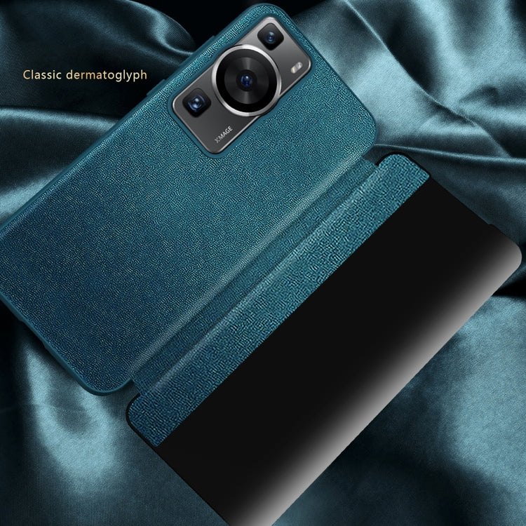 For Huawei P60 Pro Leather + TPU Frame Shockproof Phone Case(Green) - free shipping - PMC TechLife - Order now!