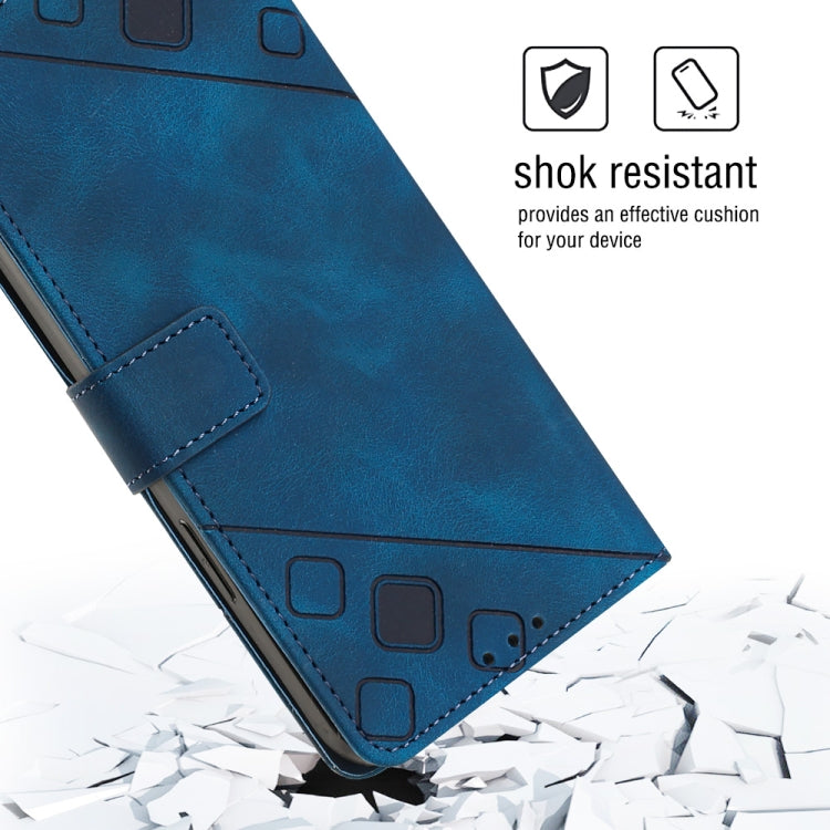 For Huawei nova 10 Skin-feel Embossed Leather Phone Case(Blue) - free shipping - PMC TechLife - Order now!
