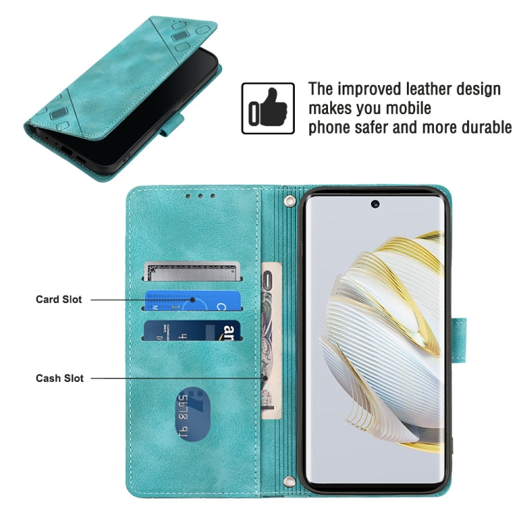 For Huawei nova 10 Skin-feel Embossed Leather Phone Case(Green) - free shipping - PMC TechLife - Order now!