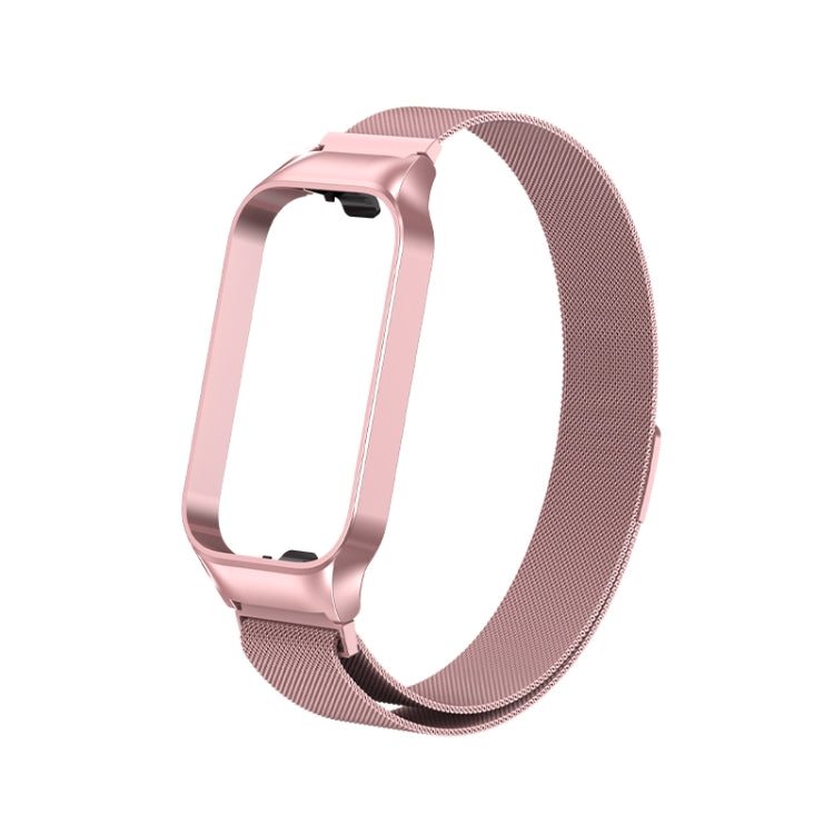 For Redmi Band 2 Milan Magnetic Metal Watch Band(Rose Pink) - Smart Wear by PMC TechLife | Online Shopping South Africa | PMC TechLife