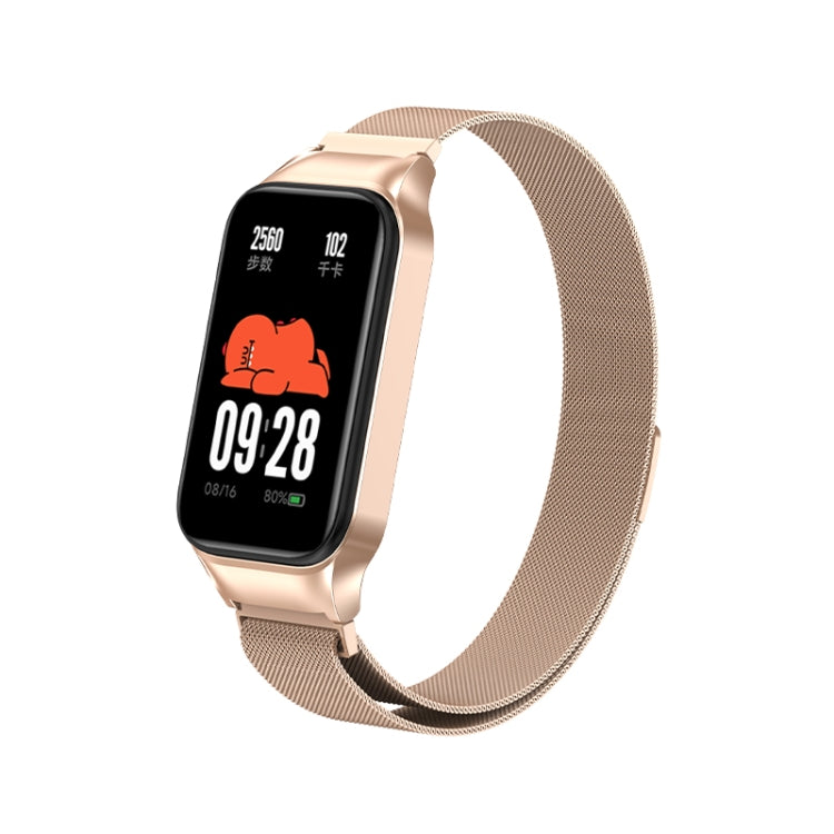 For Redmi Band 2 Milan Magnetic Metal Watch Band(Rose Gold) - Smart Wear by PMC TechLife | Online Shopping South Africa | PMC TechLife