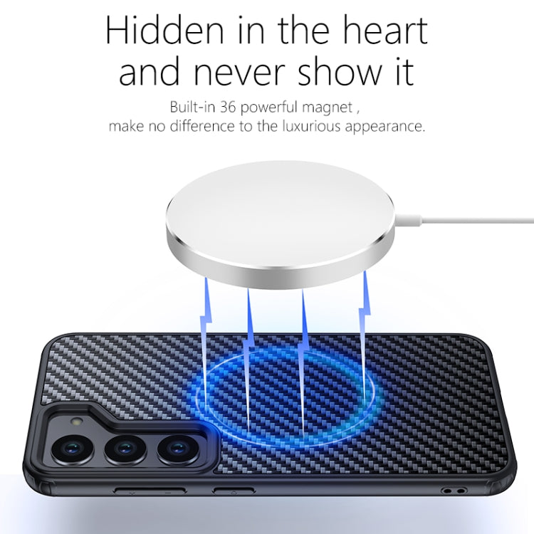 For Samsung Galaxy S23+ 5G wlons Magsafe Carbon Fiber Kevlar TPU Phone Case(Black) - free shipping - PMC TechLife - Order now!