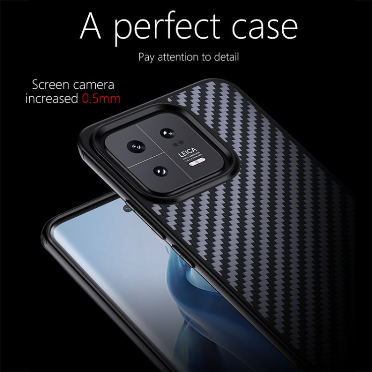 For Xiaomi 13 wlons Magsafe Carbon Fiber Kevlar TPU Phone Case(Black) - Xiaomi Cases by wlons | Online Shopping South Africa | PMC TechLife | Buy Now Pay Later Mobicred