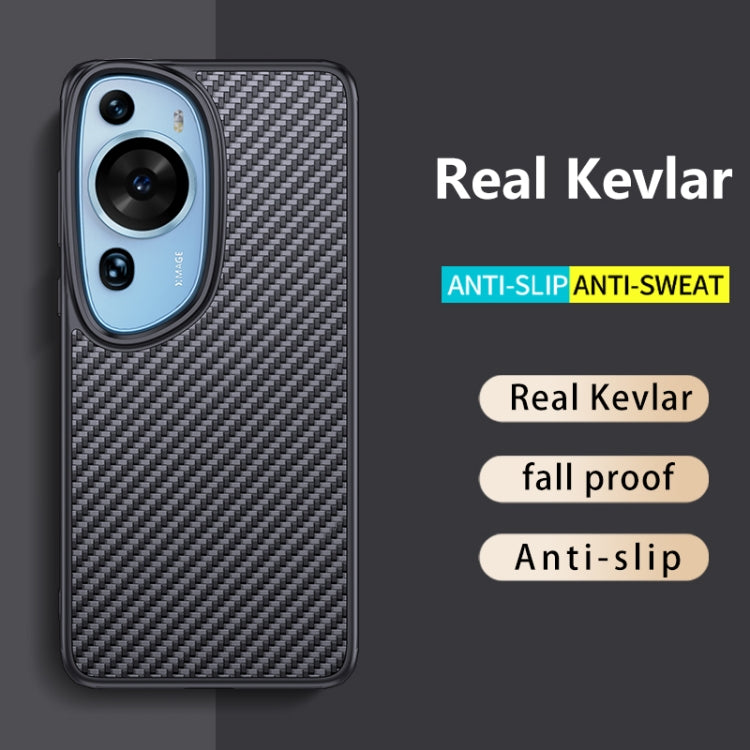 For Huawei P60 Art wlons Magsafe Carbon Fiber Kevlar TPU Phone Case(Black) - Huawei Cases by wlons | Online Shopping South Africa | PMC TechLife | Buy Now Pay Later Mobicred