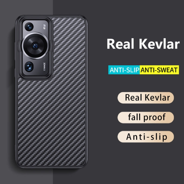 For Huawei P60 wlons Magsafe Carbon Fiber Kevlar TPU Phone Case(Black) - Huawei Cases by wlons | Online Shopping South Africa | PMC TechLife | Buy Now Pay Later Mobicred