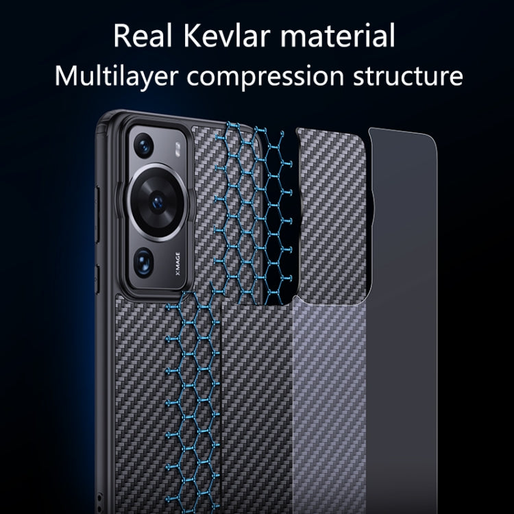 For Huawei P60 wlons Magsafe Carbon Fiber Kevlar TPU Phone Case(Black) - Huawei Cases by wlons | Online Shopping South Africa | PMC TechLife | Buy Now Pay Later Mobicred