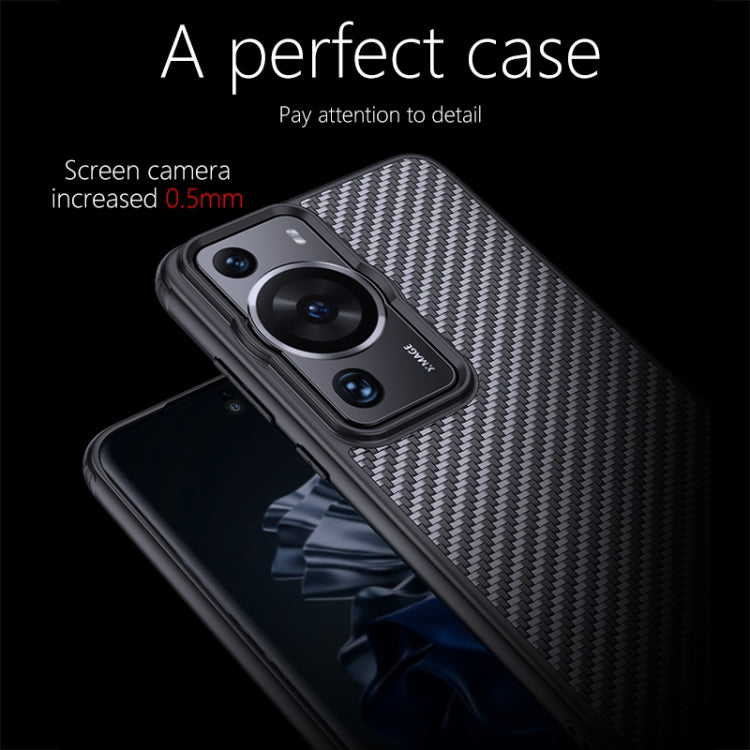 For Huawei P60 wlons Magsafe Carbon Fiber Kevlar TPU Phone Case(Black) - Huawei Cases by wlons | Online Shopping South Africa | PMC TechLife | Buy Now Pay Later Mobicred