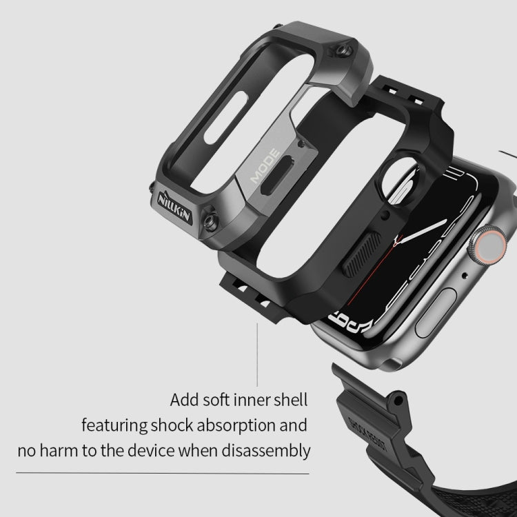 NILLKIN Ruidong Series Alloy + TPU Integrated Watch Band For Apple Watch Series 8&7 45mm(Black) - Watch Bands by NILLKIN | Online Shopping South Africa | PMC TechLife | Buy Now Pay Later Mobicred