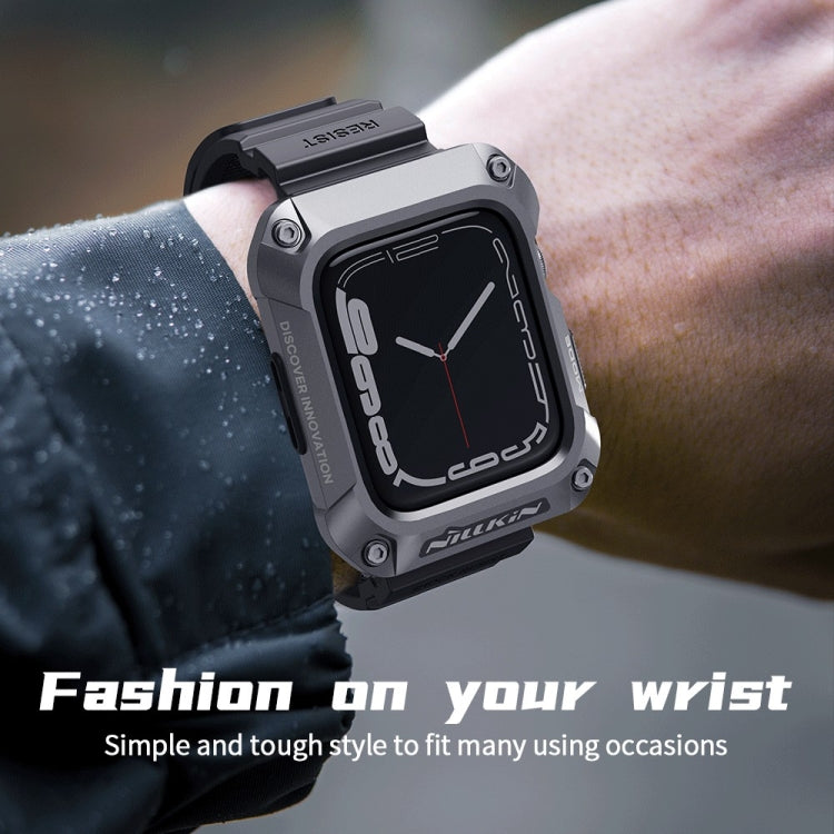 NILLKIN Ruidong Series Alloy + TPU Integrated Watch Band For Apple Watch Series 8&7 45mm(Green) - Watch Bands by NILLKIN | Online Shopping South Africa | PMC TechLife | Buy Now Pay Later Mobicred