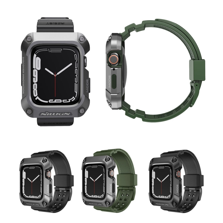 NILLKIN Ruidong Series Alloy + TPU Integrated Watch Band For Apple Watch Series SE 2&6&SE&5&4 44mm(Black) - Watch Bands by NILLKIN | Online Shopping South Africa | PMC TechLife | Buy Now Pay Later Mobicred