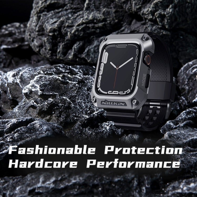 NILLKIN Ruidong Series Alloy + TPU Integrated Watch Band For Apple Watch Series SE 2&6&SE&5&4 44mm(Black) - Watch Bands by NILLKIN | Online Shopping South Africa | PMC TechLife | Buy Now Pay Later Mobicred