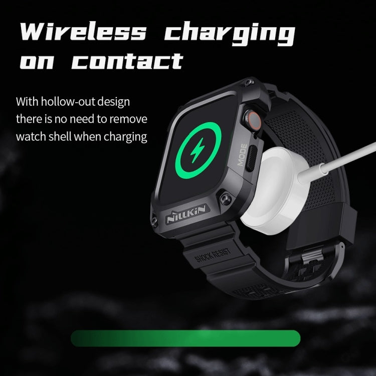 NILLKIN Ruidong Series Alloy + TPU Integrated Watch Band For Apple Watch Series SE 2&6&SE&5&4 44mm(Black) - Watch Bands by NILLKIN | Online Shopping South Africa | PMC TechLife | Buy Now Pay Later Mobicred