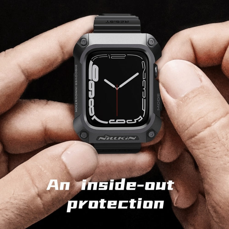 NILLKIN Ruidong Series Alloy + TPU Integrated Watch Band For Apple Watch Series SE 2&6&SE&5&4 44mm(Grey) - free shipping - PMC TechLife - Order now!
