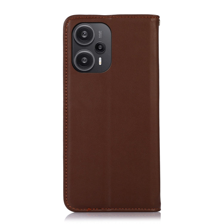 For Xiaomi Redmi Note 12 Turbo 5G KHAZNEH Nappa Top Layer Cowhide Leather Phone Case(Brown) - Xiaomi Cases by PMC TechLife | Online Shopping South Africa | PMC TechLife