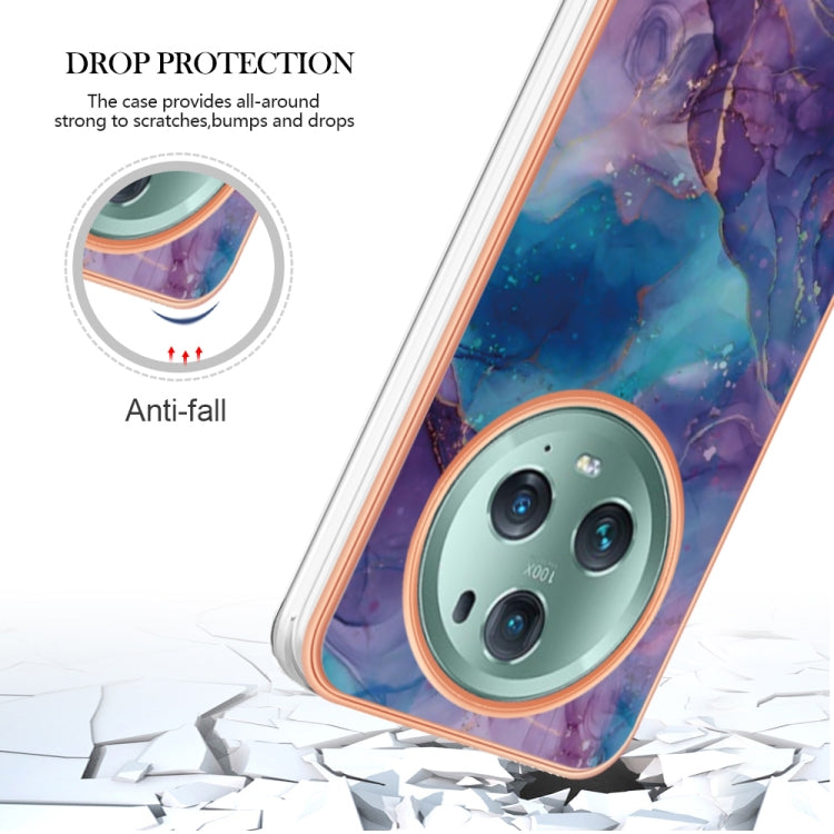 For Honor Magic5 Pro Electroplating Marble Dual-side IMD Phone Case(Purple 016) - free shipping - PMC TechLife - Order now!