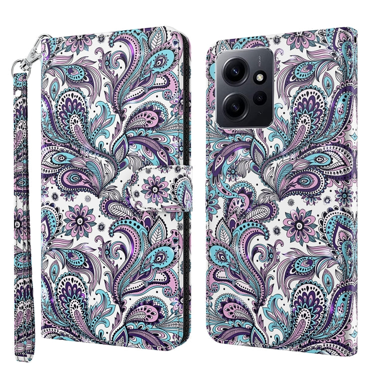 For Xiaomi Redmi Note 12 4G Global 3D Painting Pattern Flip Leather Phone Case(Swirl Pattern) - free shipping - PMC TechLife - Order now!