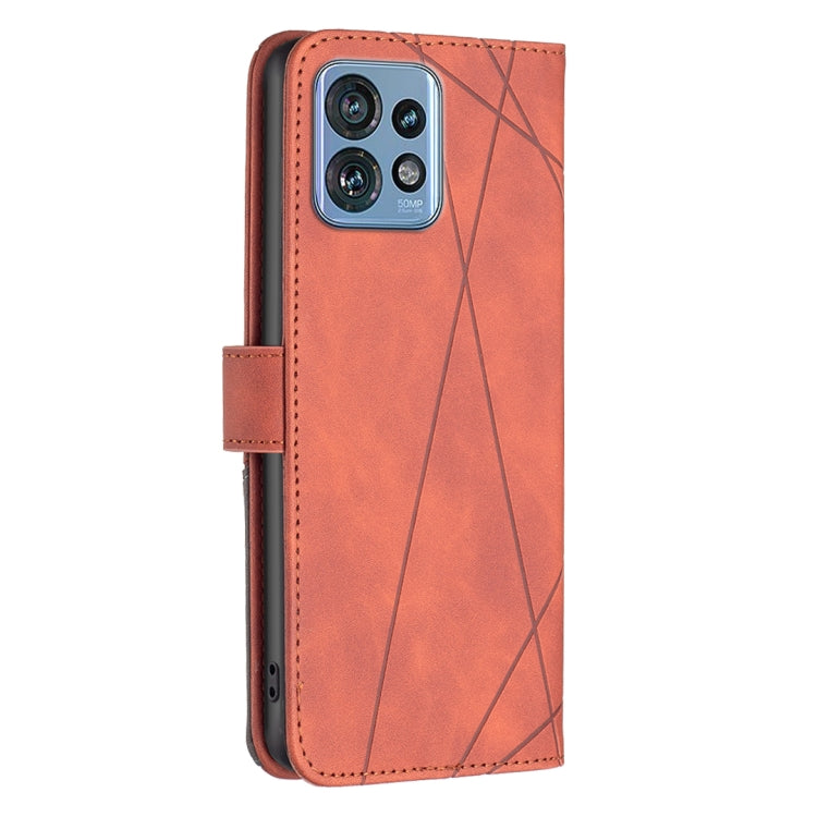 For Motorola Edge 40 Pro 5G / Moto X40 / X40 Pro Magnetic Buckle Rhombus Texture Leather Phone Case(Brown) - free shipping - PMC TechLife - Order now!
