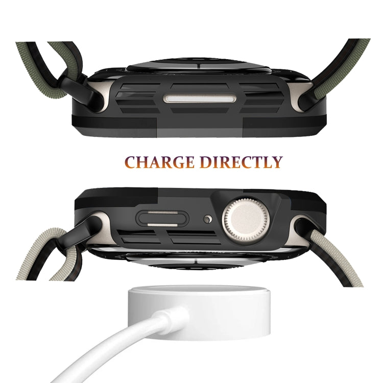 For Apple Watch Series 8 & 7 41mm Armor Frame Watch Case(Black) - Smart Wear by PMC TechLife | Online Shopping South Africa | PMC TechLife