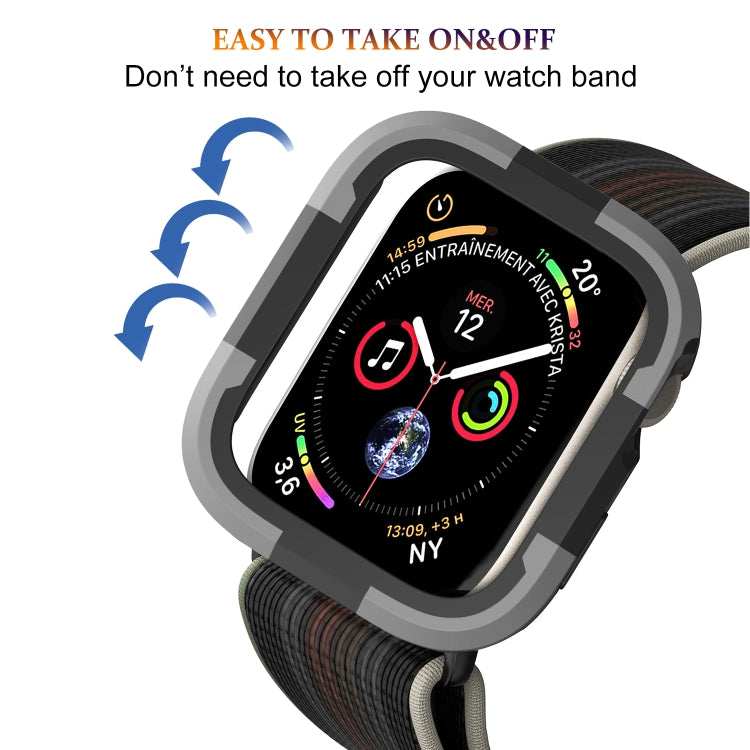 For Apple Watch Series 8 & 7 41mm Armor Frame Watch Case(Grey) - Smart Wear by PMC TechLife | Online Shopping South Africa | PMC TechLife