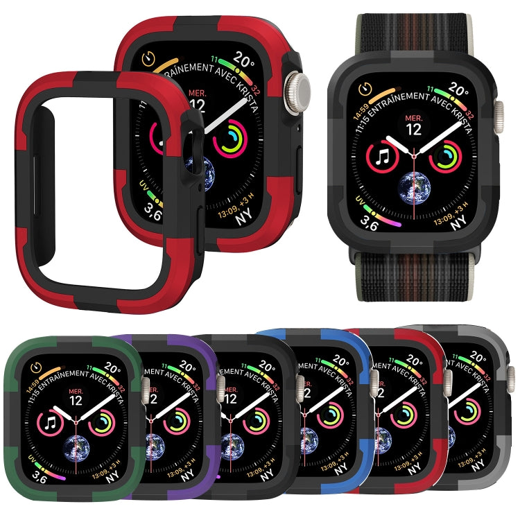 For Apple Watch Series 8 & 7 41mm Armor Frame Watch Case(Blue) - Smart Wear by PMC TechLife | Online Shopping South Africa | PMC TechLife