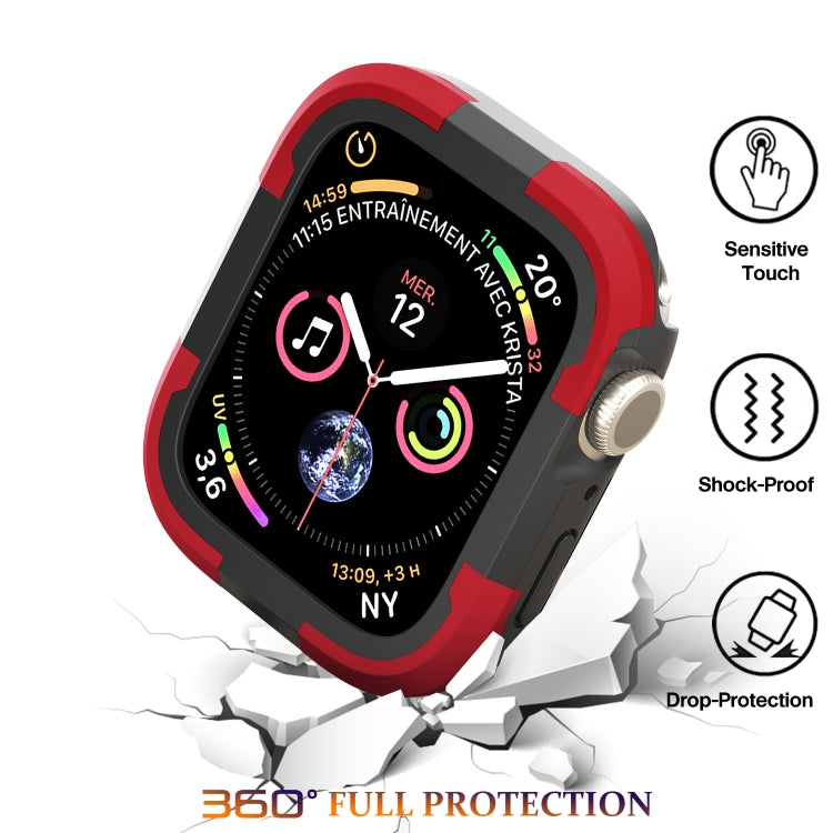 For Apple Watch Series SE 2&6&SE&5&4 44mm Armor Frame Watch Case(Red) - Smart Wear by PMC TechLife | Online Shopping South Africa | PMC TechLife