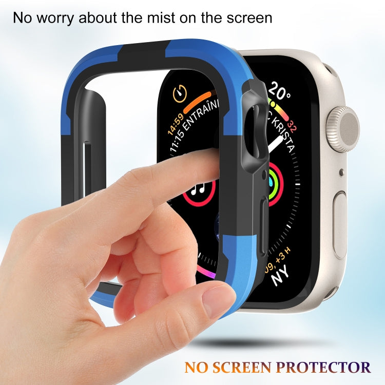 For Apple Watch Series SE 2&6&SE&5&4 44mm Armor Frame Watch Case(Blue) - Smart Wear by PMC TechLife | Online Shopping South Africa | PMC TechLife