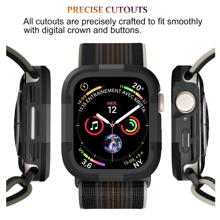 For Apple Watch Series 8 & 7 45mm Armor Frame Watch Case(Black) - Smart Wear by PMC TechLife | Online Shopping South Africa | PMC TechLife
