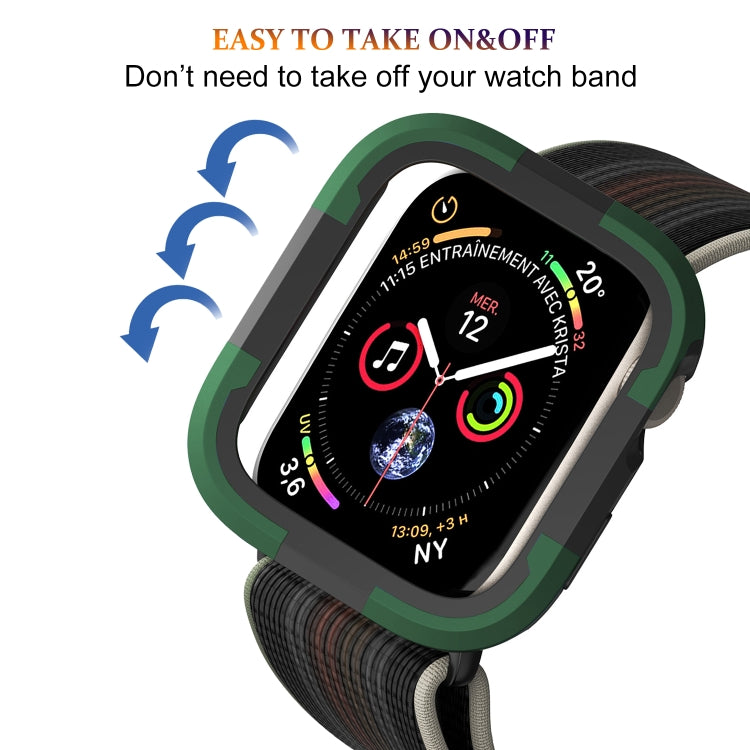 For Apple Watch Series 8 & 7 45mm Armor Frame Watch Case(Green) - Smart Wear by PMC TechLife | Online Shopping South Africa | PMC TechLife