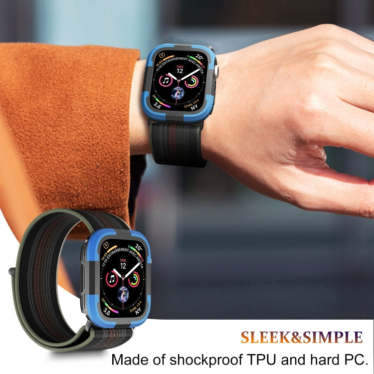 For Apple Watch Ultra 49mm Armor Frame Watch Case(Blue) - Smart Wear by PMC TechLife | Online Shopping South Africa | PMC TechLife